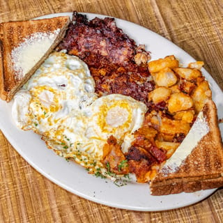 2 Eggs Any Style + Meat Platter